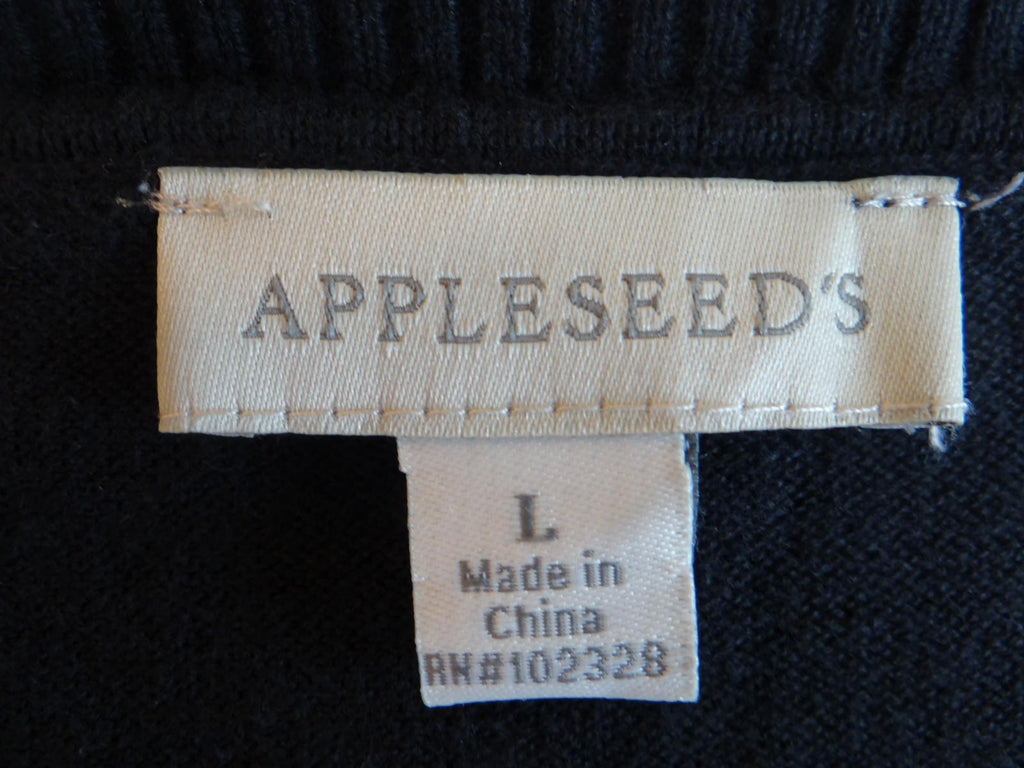 Appleseed's Women's Black Cardigan Sweater - Size L