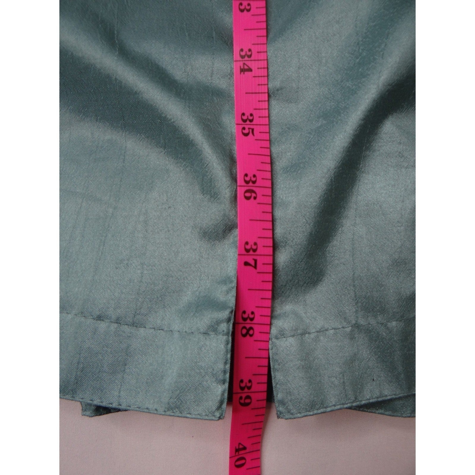 Vintage British Mist Teal Raincoat Women's Size 16 Trench Style Water Resistant