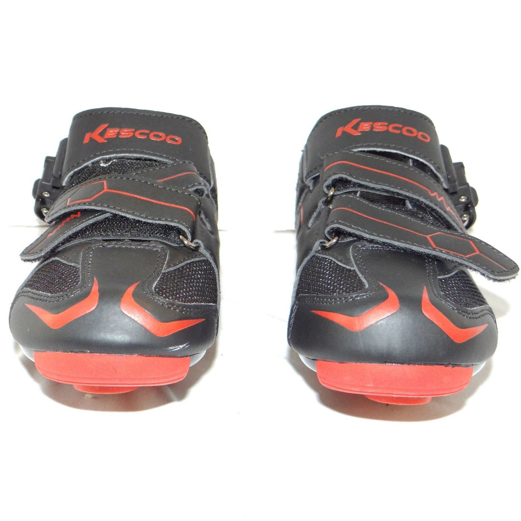 Kescoo Cycling Shoes Black Red Size 39 Look Delta Cleats Indoor Road Bike Mens 7