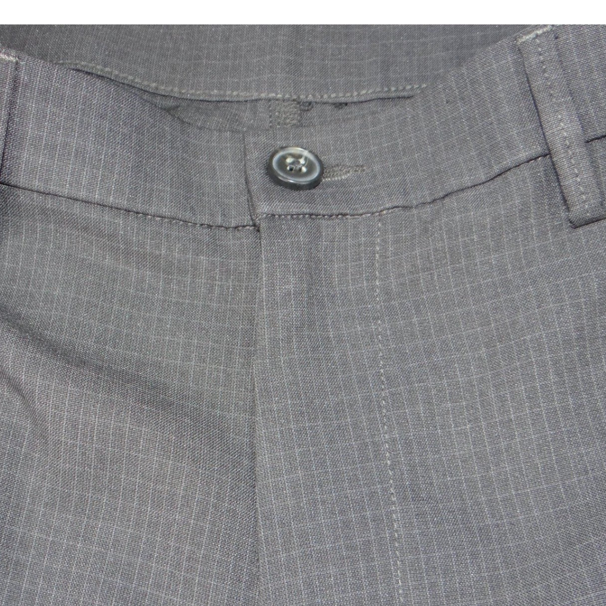 Haggar H26 Mens Dress Pants 38x29 Charcoal Black Micro Check Straight Leg Slacks