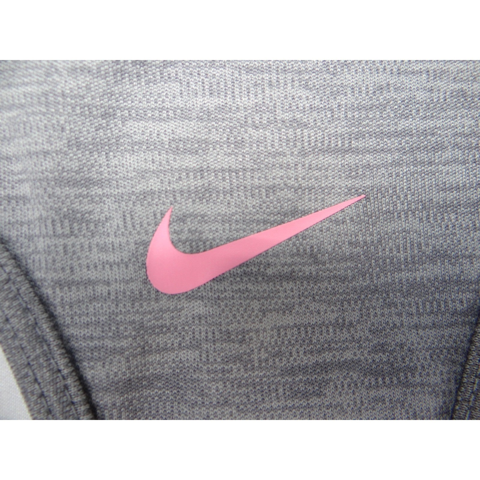 Nike Dri Fit Racerback Tank Top Gray Pink Stripes Athletic Workout Size S