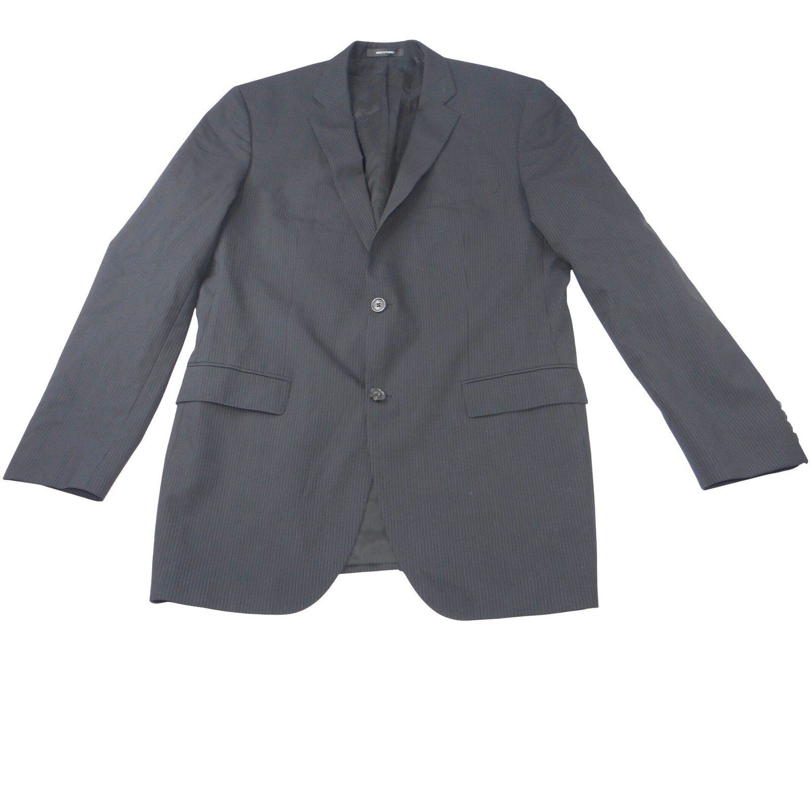 HUGO BOSS Men's Charcoal Pinstripe Super 120 Wool Blazer Jacket 42L Turkey