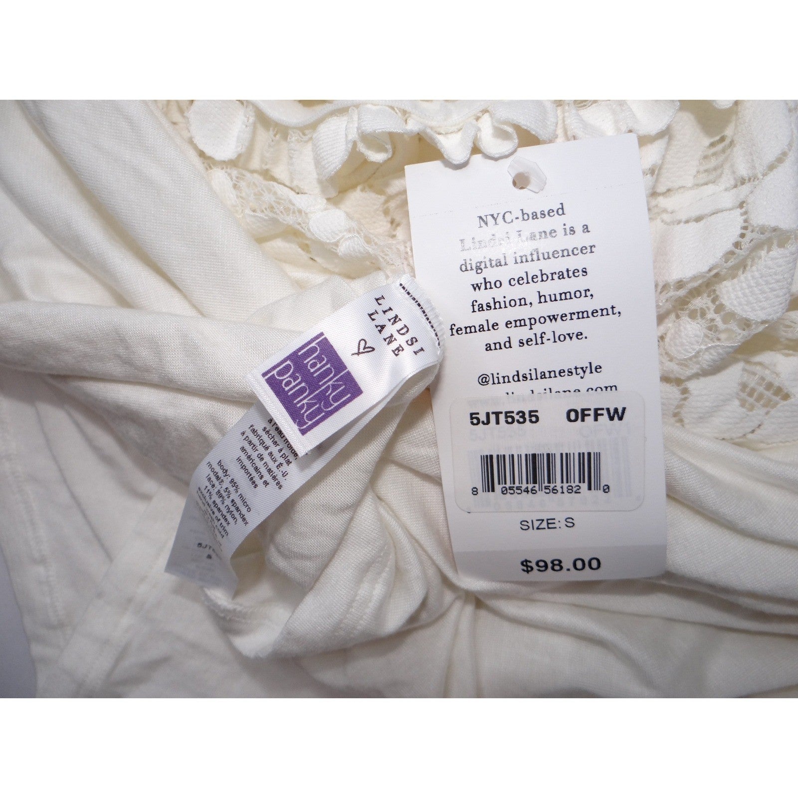 NWT-Hanky Panky X Lindsi Lane Off the Shoulder Cover-Up Dress - Small