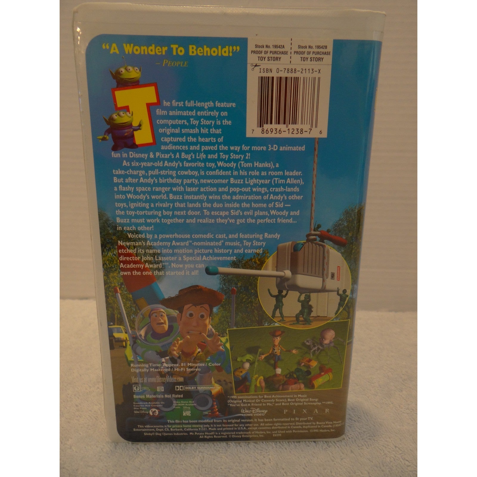 Disney Pixar Toy Story VHS Special Edition Gold Classic Collection 2000 19542