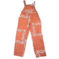 RVCA Womens Bandana Patchwork Overalls Clay Terracotta Floral Canvas Bib 27