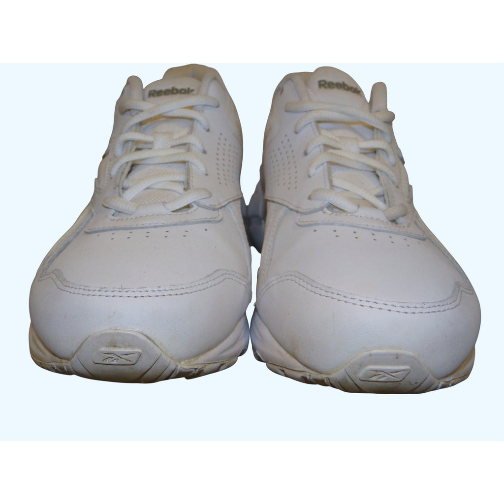 Reebok DMXMAX White Leather Wide 2E Walking Shoes Men's Size 8
