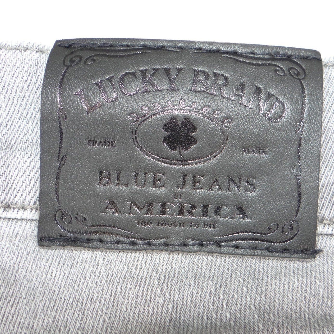 Lucky Brand Brooke Capri Grey Distressed Skinny Jeans Size 6 28 Light Wash