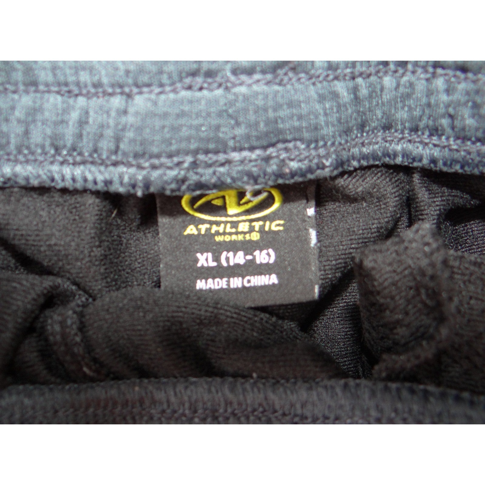 Athletic Works Mens XL 14-16 Black Neon Green Grey Track Pants Activewear 3084