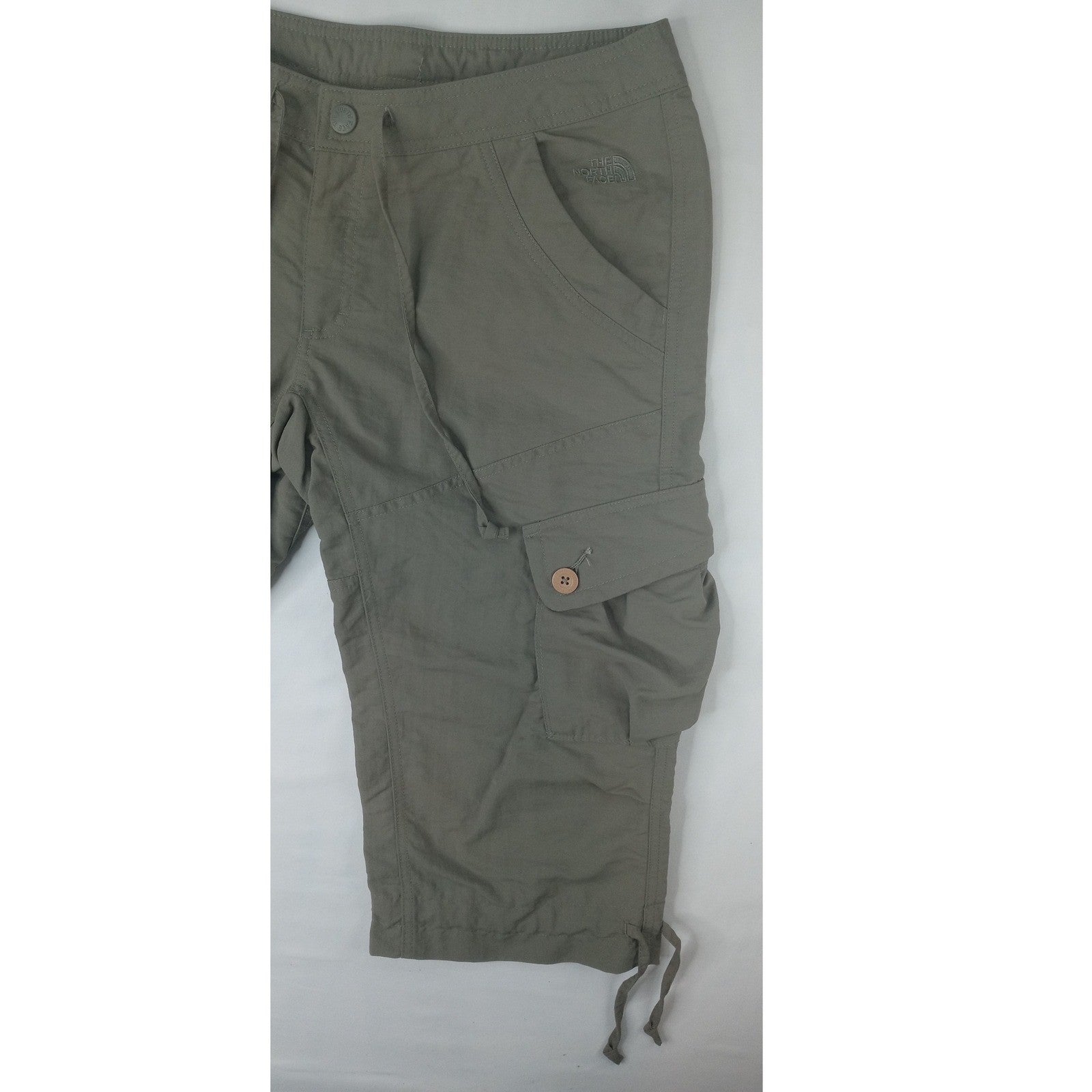 The North Face Womens Cargo Capri Pants Khaki Outdoor Casual Size 8