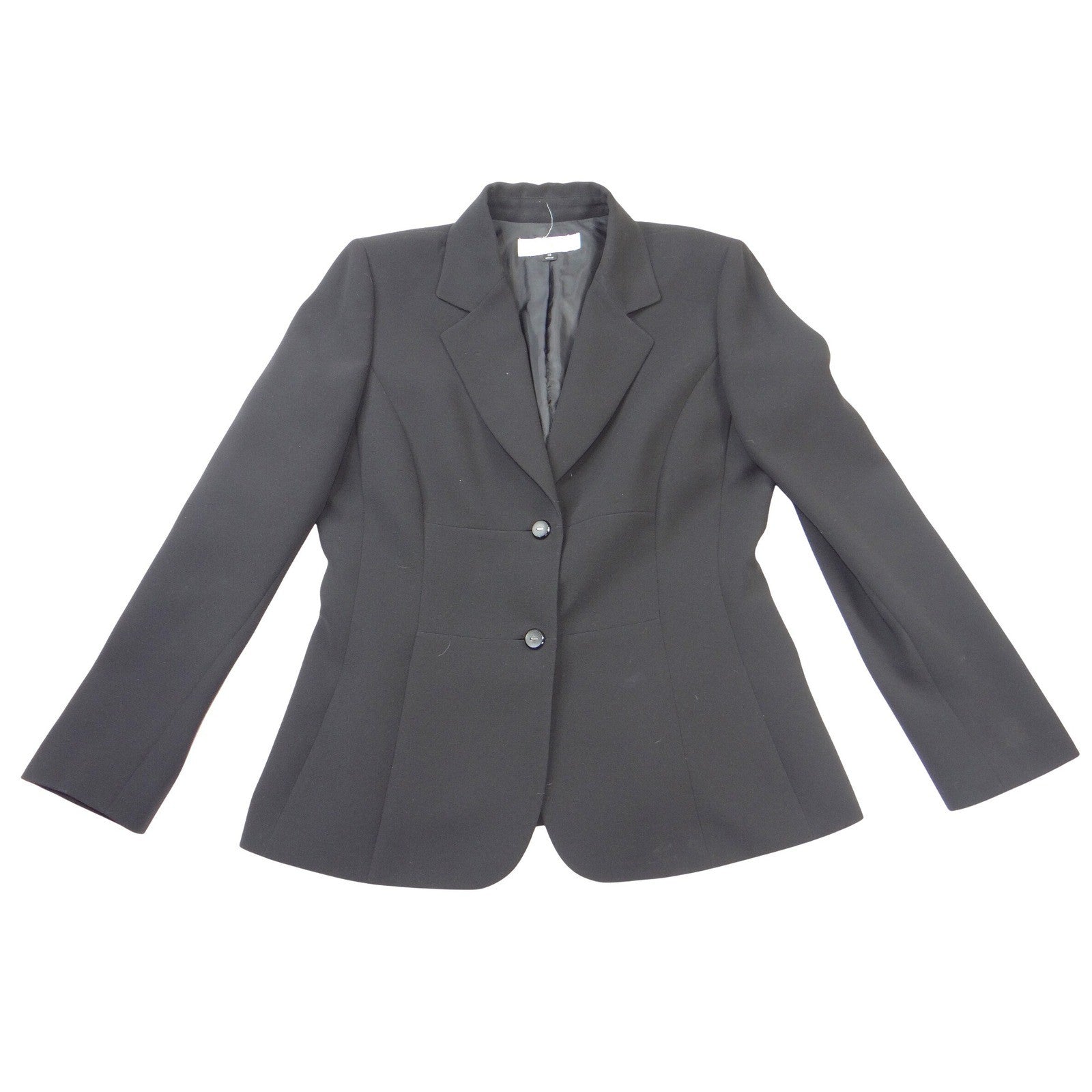 Tahari Arthur S. Levine Womens Black Two Button Tailored Blazer Jacket Size 12