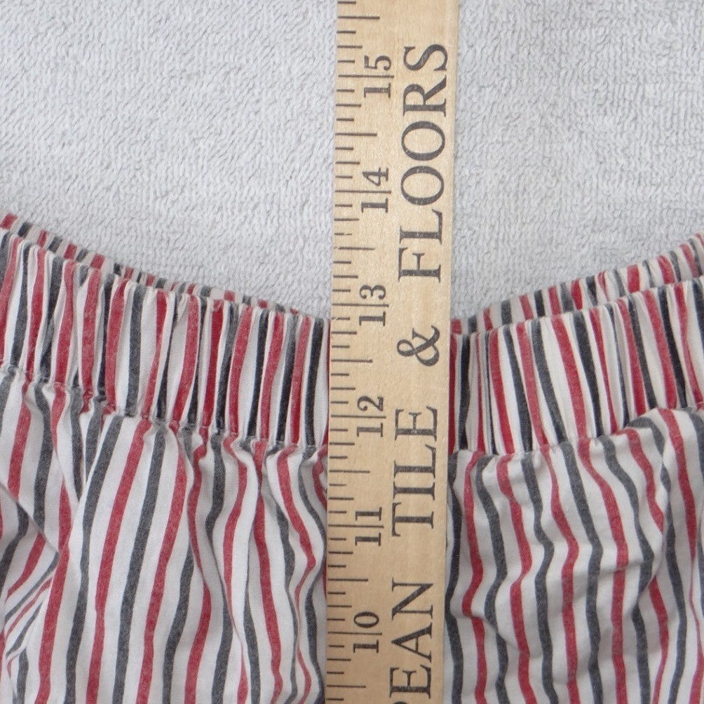Red White Blue Striped 2 Piece Set Ruffle Crop Top and Shorts Americana Summer