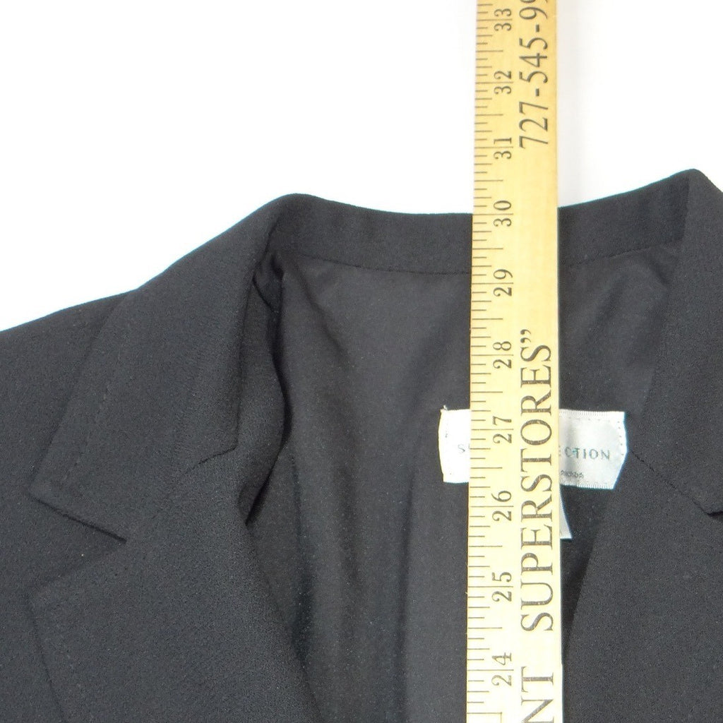 Sport Collection Womens Black 3 Button Blazer Jacket Size 14 Made in Canada