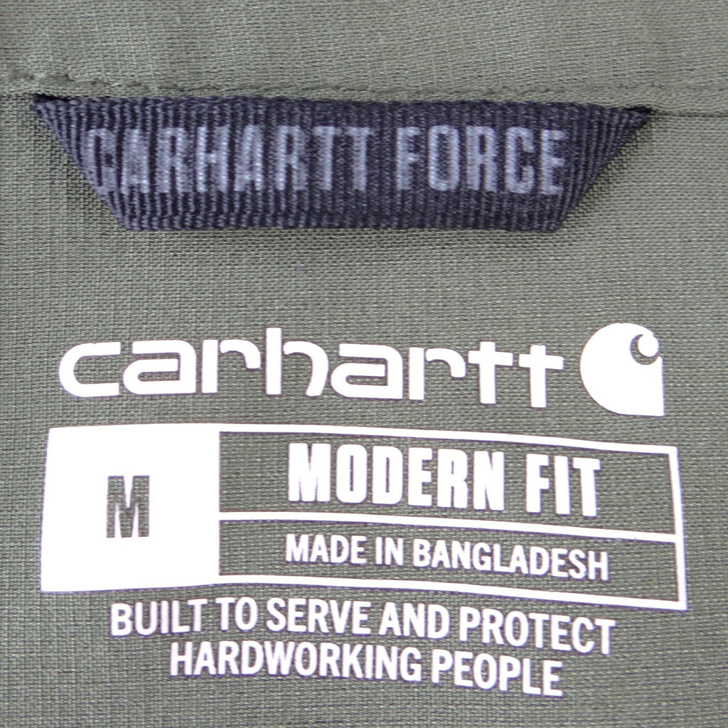 Carhartt Force Modern Fit Women Scrub Top Olive Green V-Neck Pocket Medium