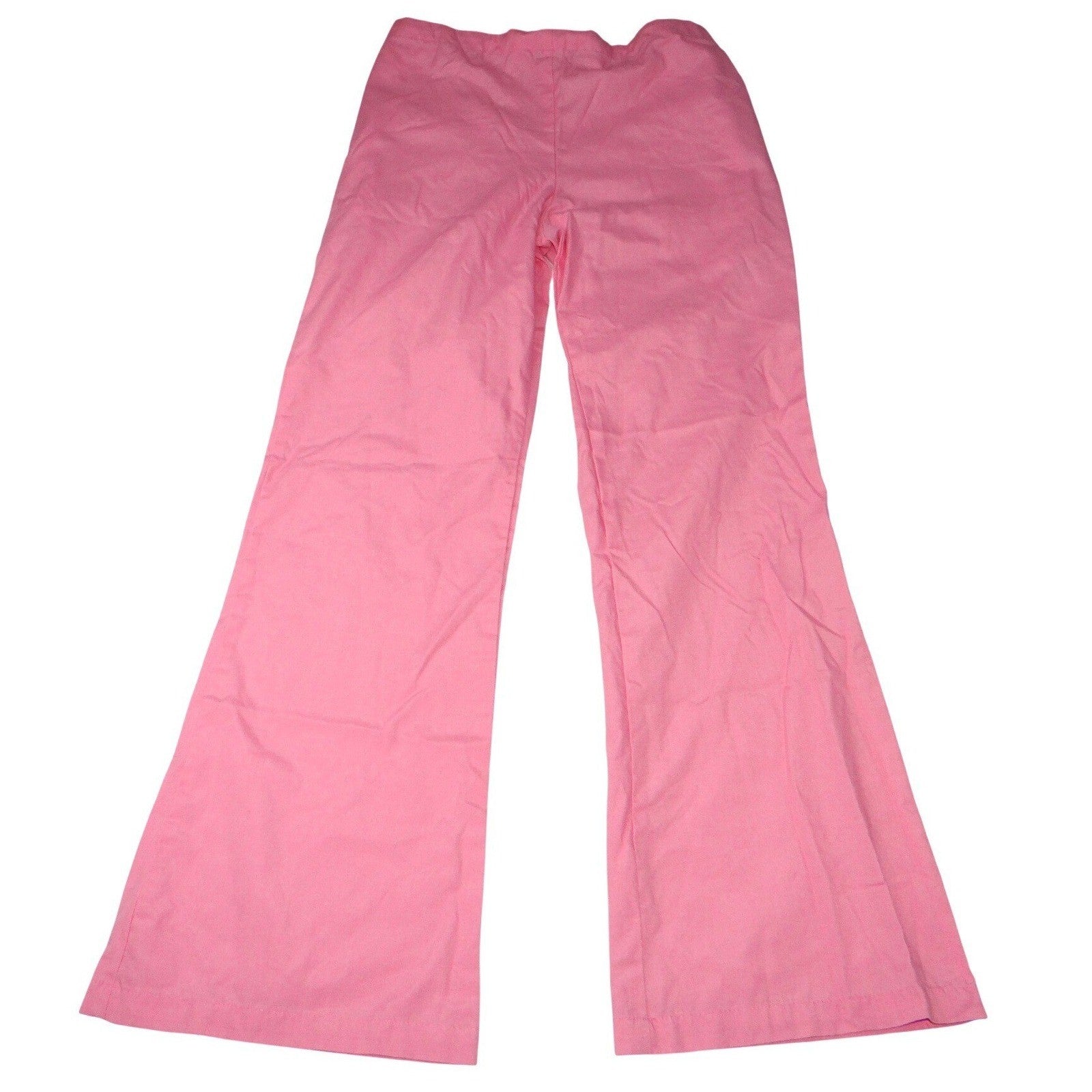 Malibu Doc Pink Wide Leg Scrub Pants Women TXS Elastic Waist Flare Tall