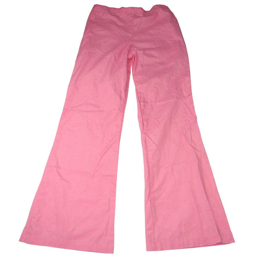 Malibu Doc Pink Wide Leg Scrub Pants Women TXS Elastic Waist Flare Tall