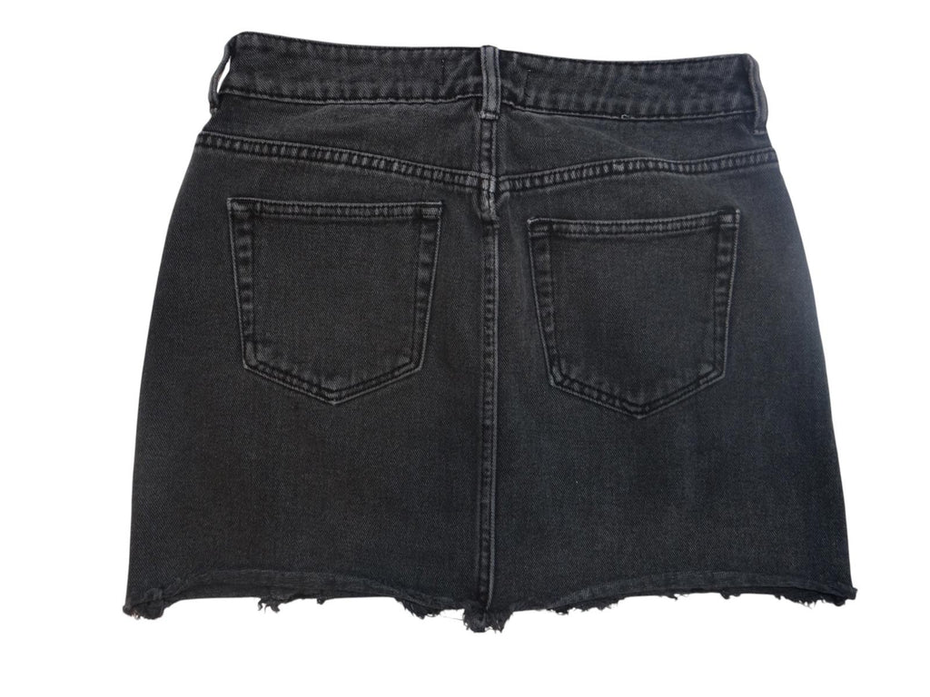 Pacsun Vintage Black Denim Skirt with Grommet Detail - Size 26