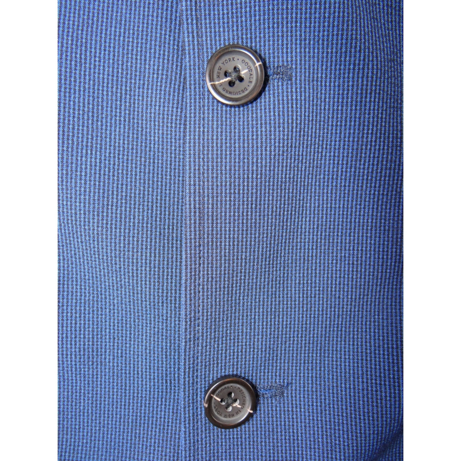 Goodale New York City Men's Blue Plaid Wool Blend Blazer Size 46