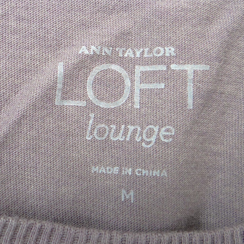Ann Taylor Loft Lounge Mauve Purple Mixed Media Tank Top Sleeveless Medium