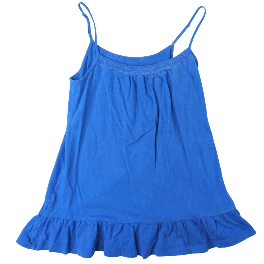 Secret Treasures Sleepwear Blue Cotton Ruffle Tank Top S/CH