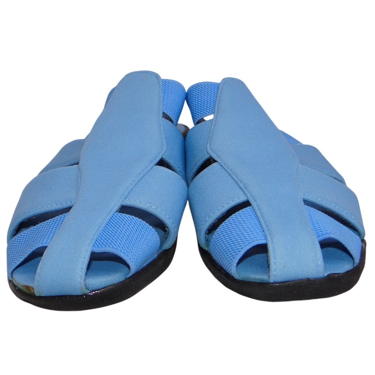 New DeadStock Womens Light Blue Gladiator Style Comfort Slides Sandals Size 7M