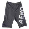 Aeropostale Women Black Mesh Panel High Waisted Biker Shorts Aero Logo