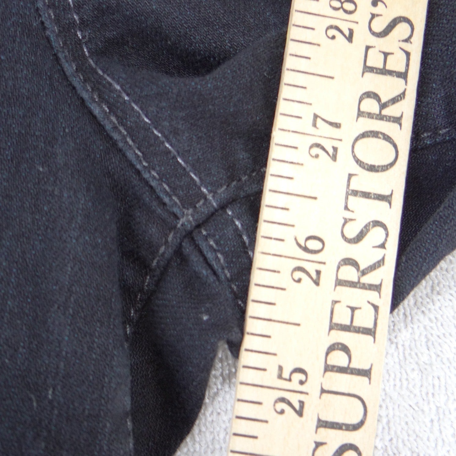 Style & Co Black Straight Leg Jeans Petite 2P Short Dark Wash Stretch Denim