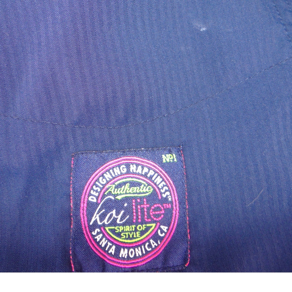 Koi Lite Peace Navy Blue Slim Fit Scrub Pants Womens Medium 721 Drawstring Cargo