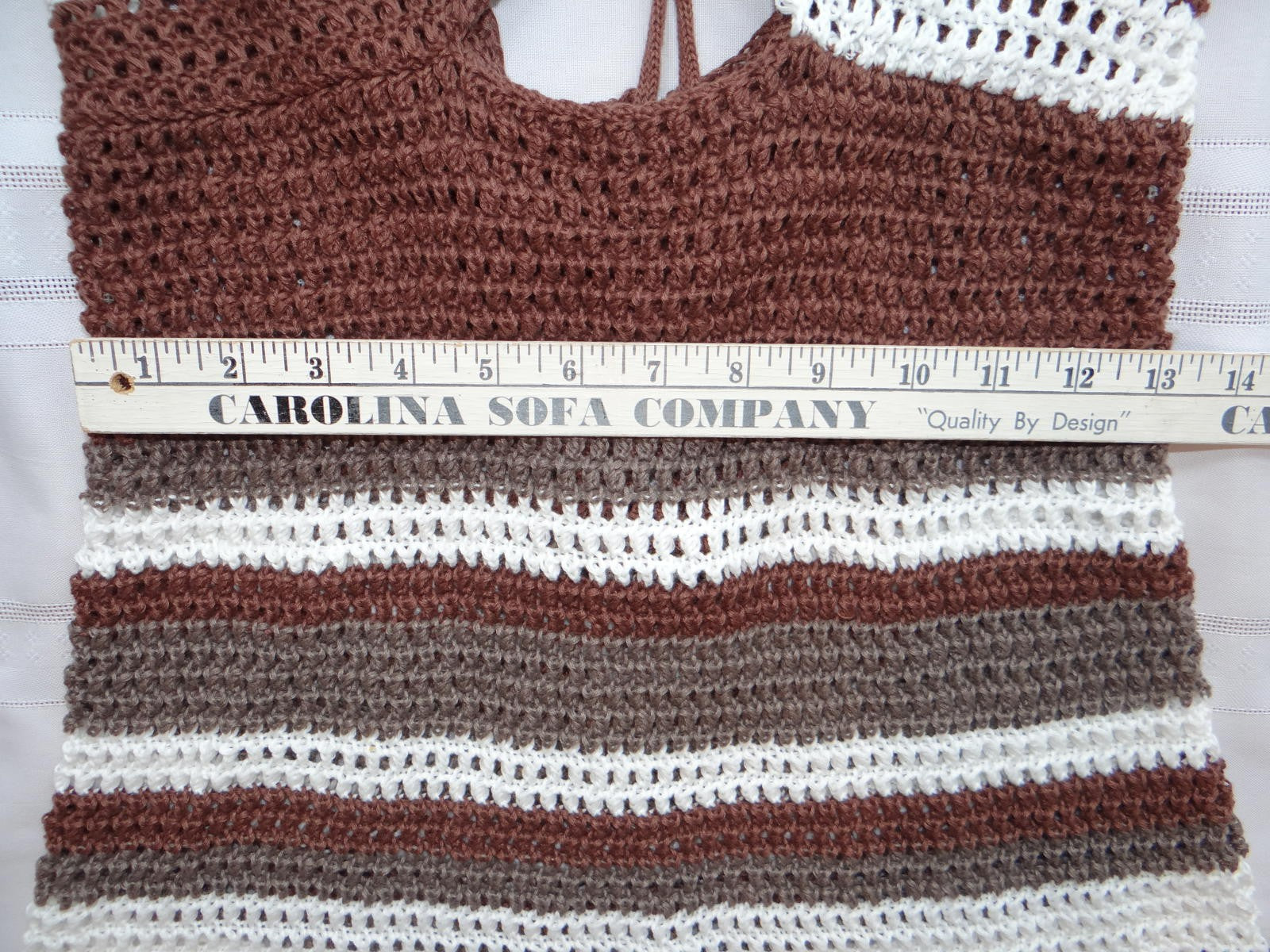 Handmade Crochet Striped Summer Dress