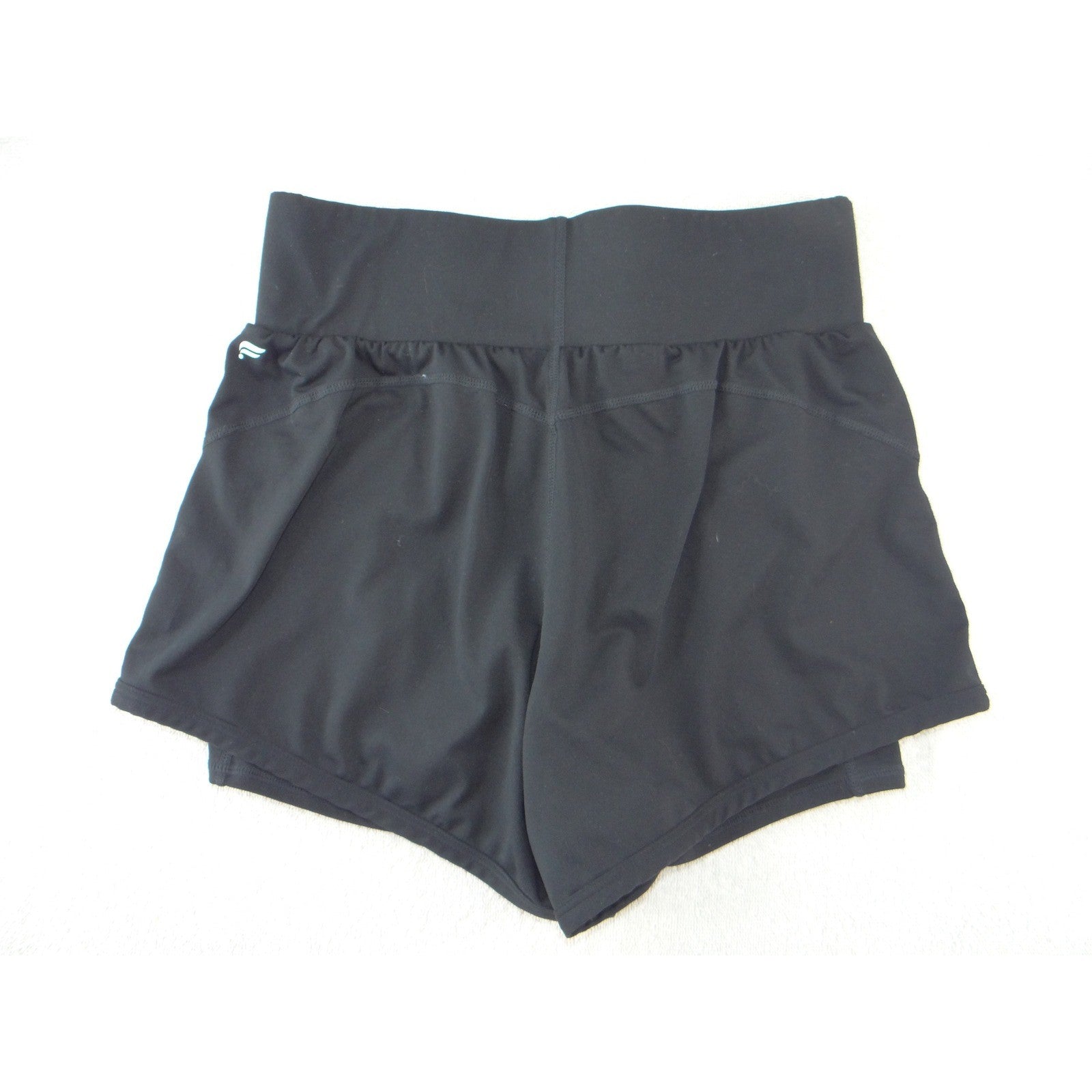 Fabletics Womens Black 2-in-1 Athletic Running Shorts High Rise Size Small