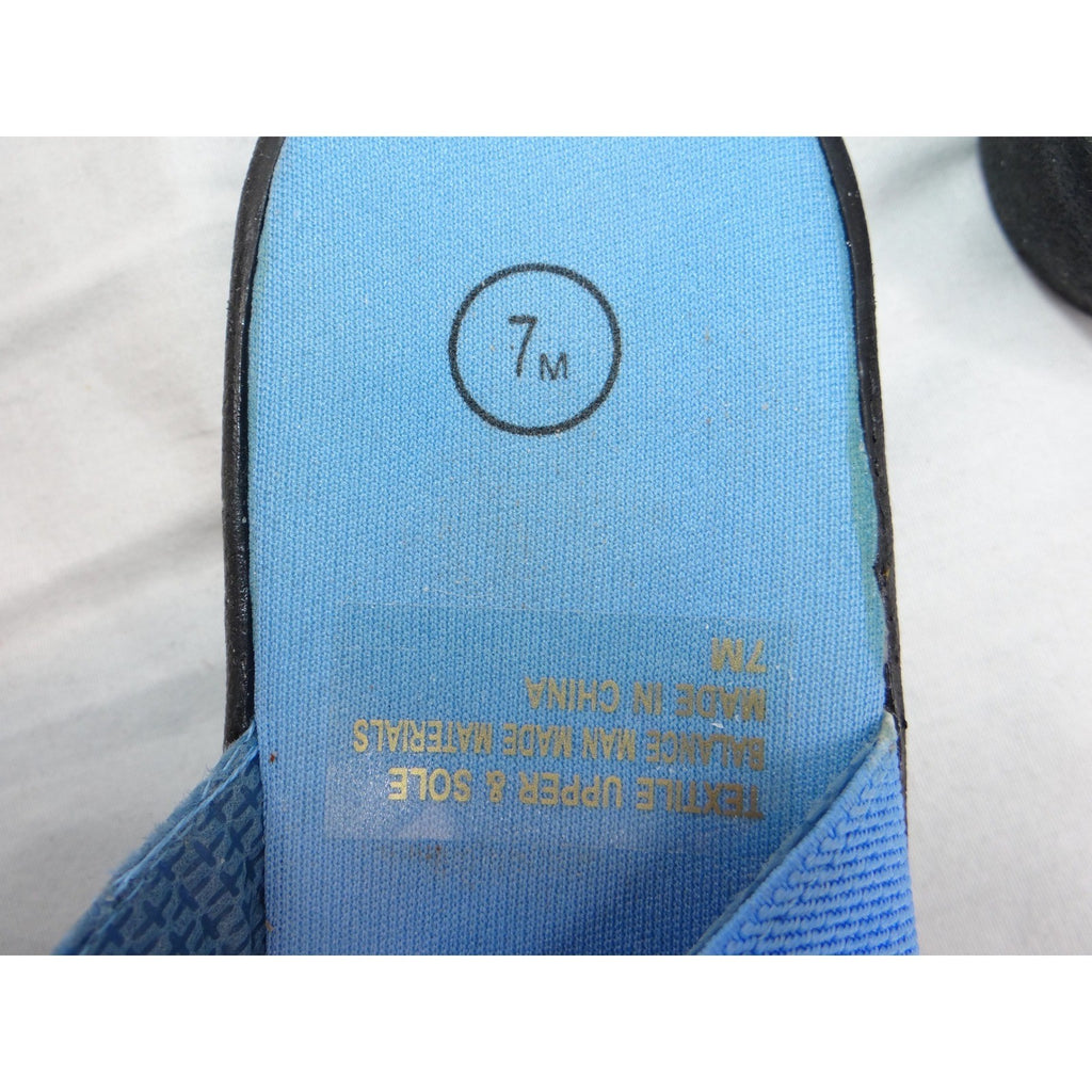 New DeadStock Womens Light Blue Gladiator Style Comfort Slides Sandals Size 7M