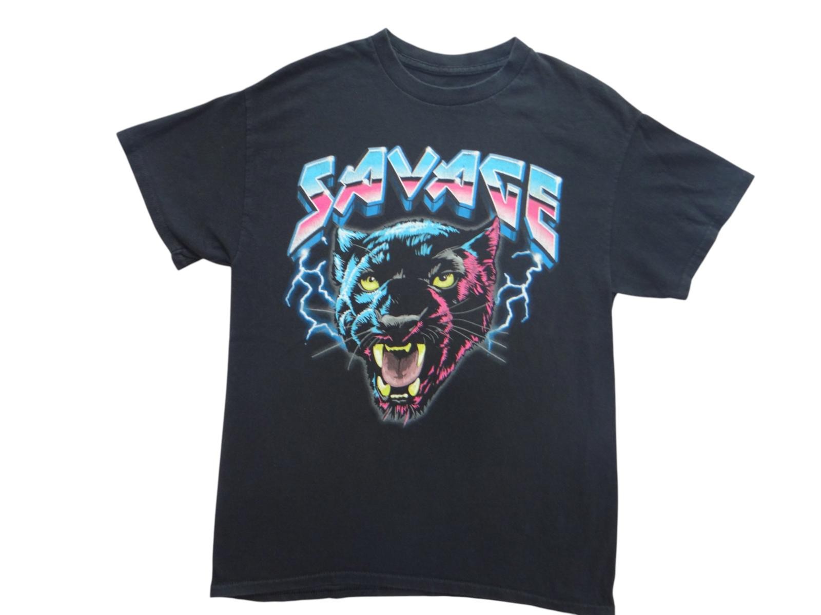 Savage Panther Graphic Tee - Retro 80s Style T-Shirt