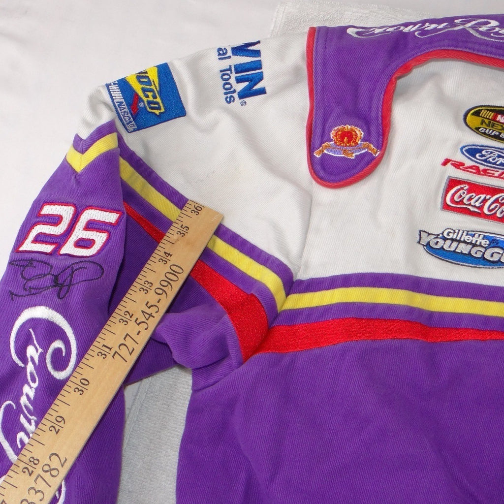 Chase Authentics Crown Royal Roush Racing NASCAR Jacket Jamie McMurray Purple L