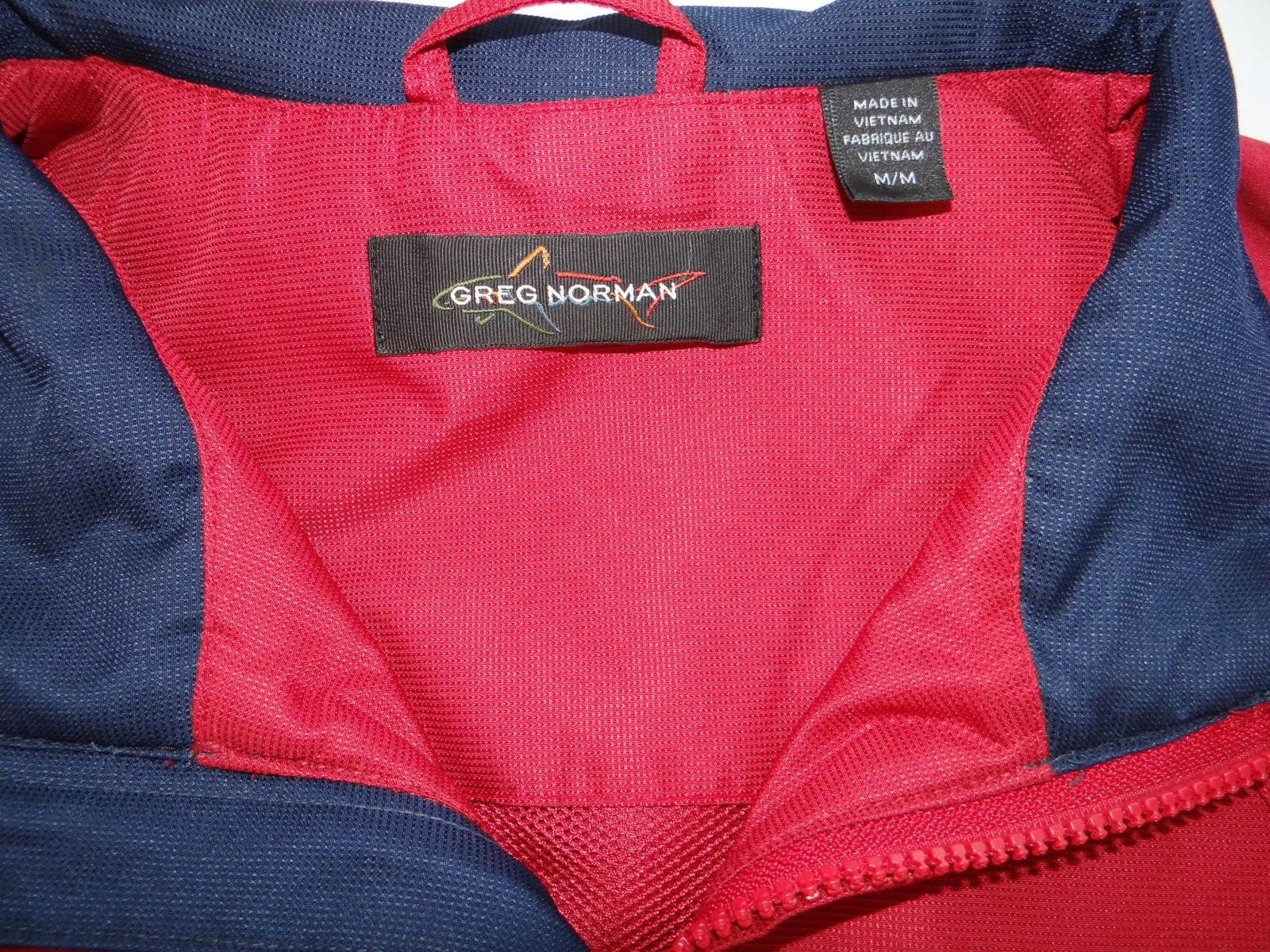 Greg Norman Men's Red Windbreaker Jacket Medium