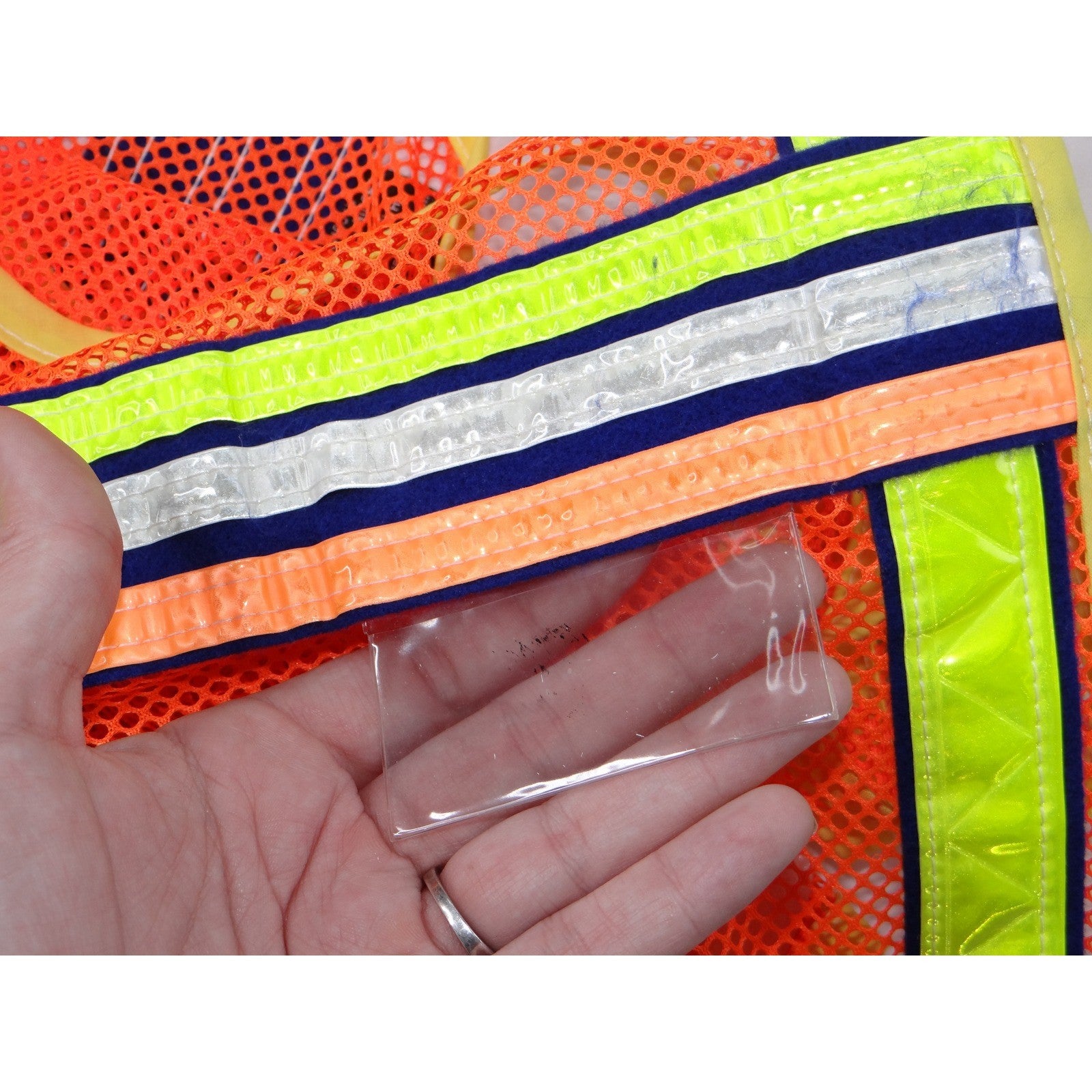 Kids Safety Vest High Visibility Orange Mesh Reflective Tie Closure Set of 2