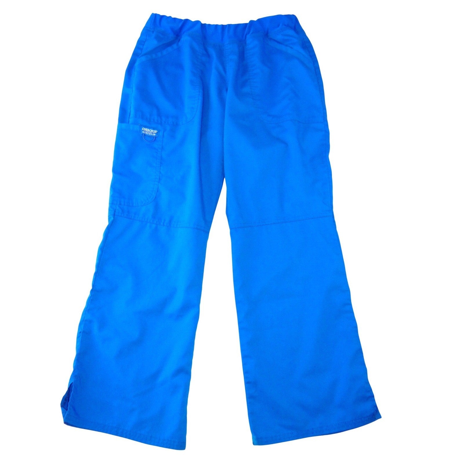 Cherokee Workwear Royal Blue Cargo Scrub Pants WW110P Womens Medium Petite