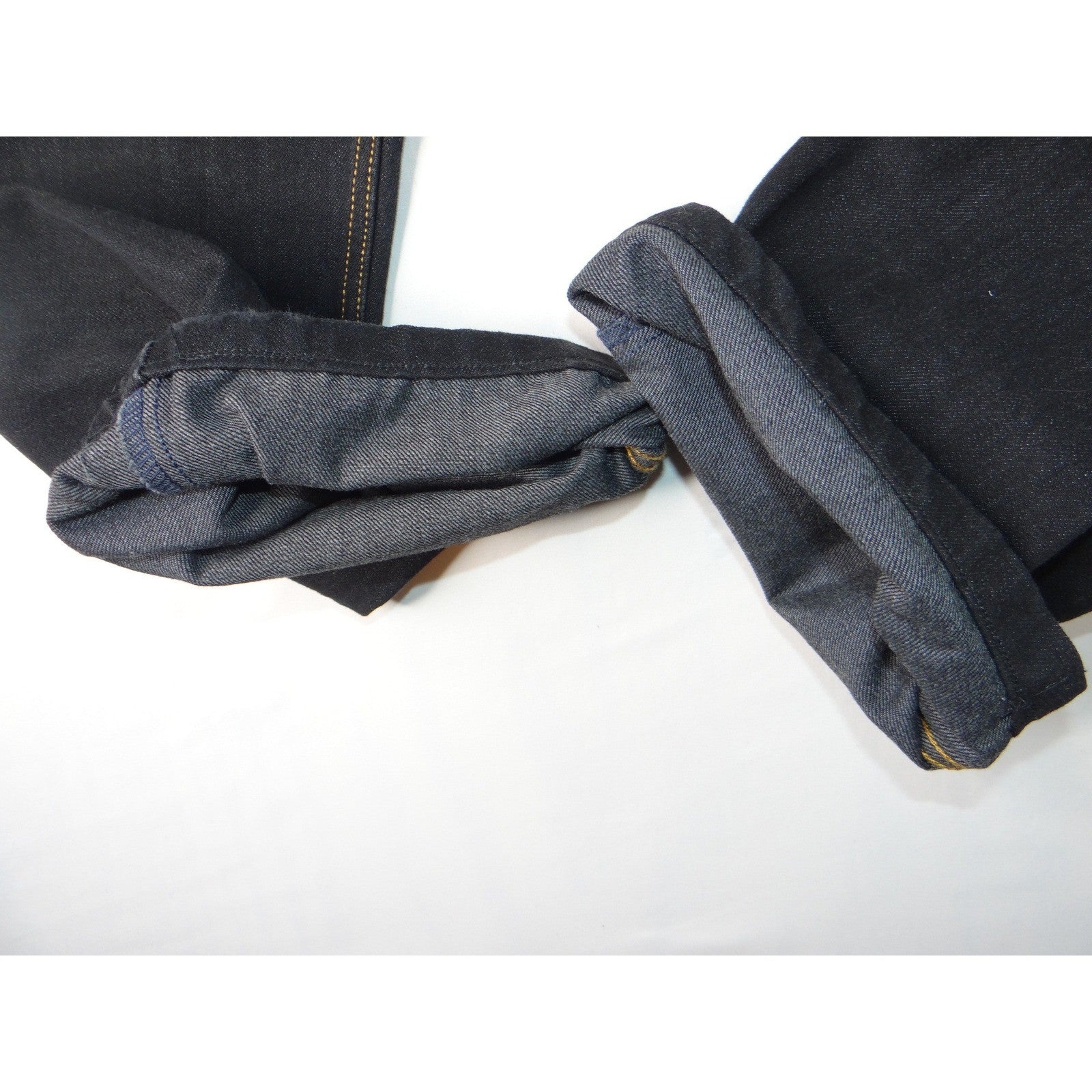 Altered Custom Levi Strauss 505 Mens Black Straight Fit Jeans Size 34x24