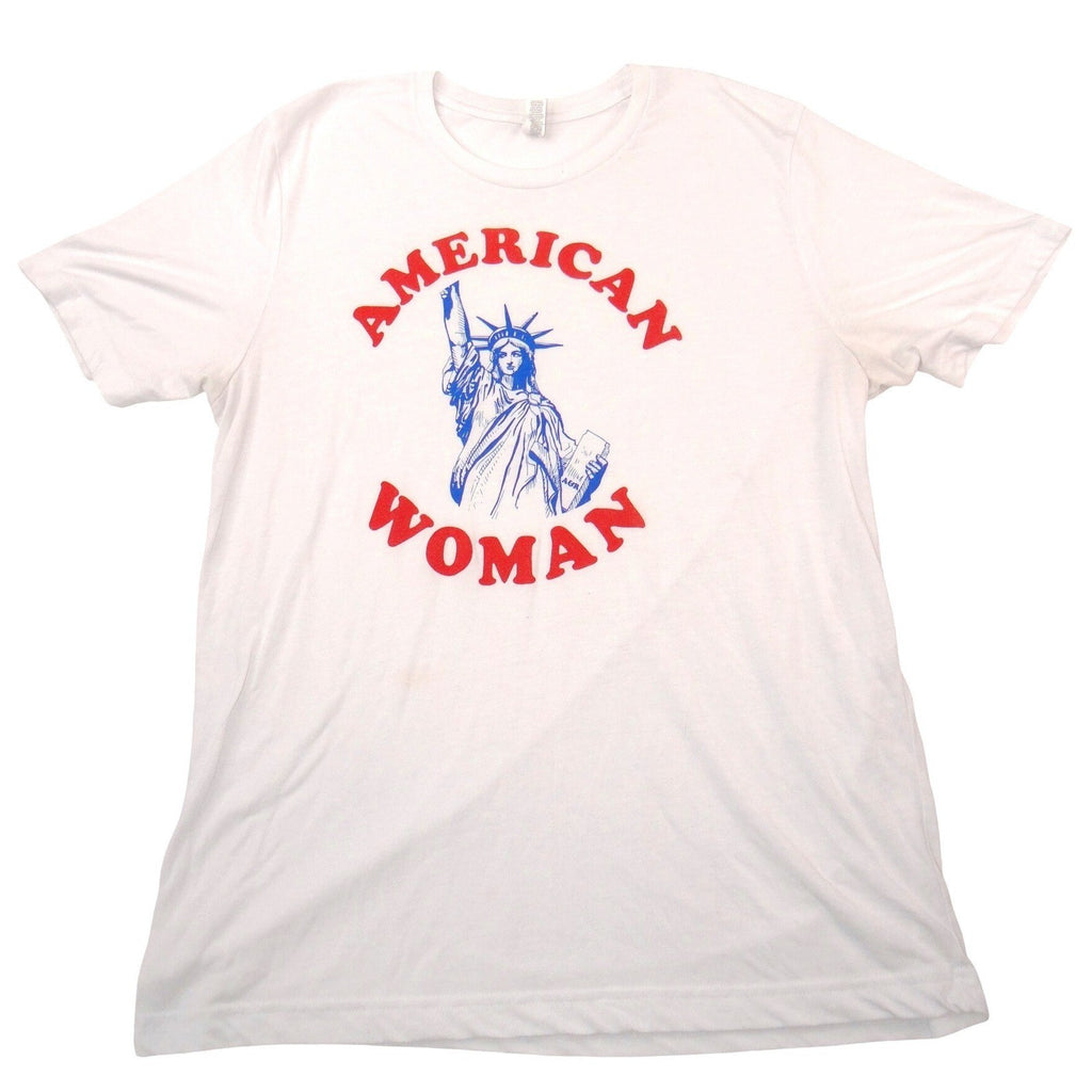Bella Canvas American Woman Statue of Liberty Graphic Tee White Large