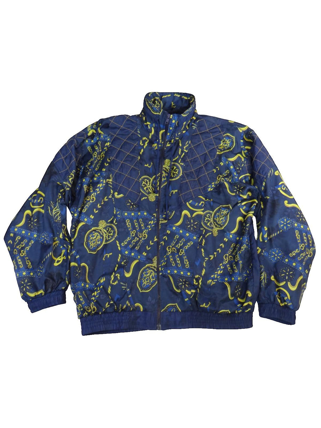 VINTAGE NWT Lauren Brooke Quilted Patterned Blue Jacket