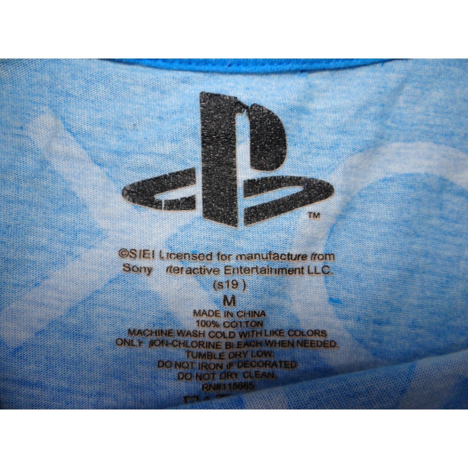 Mens Blue Playstation Graphic T Shirt Size Medium