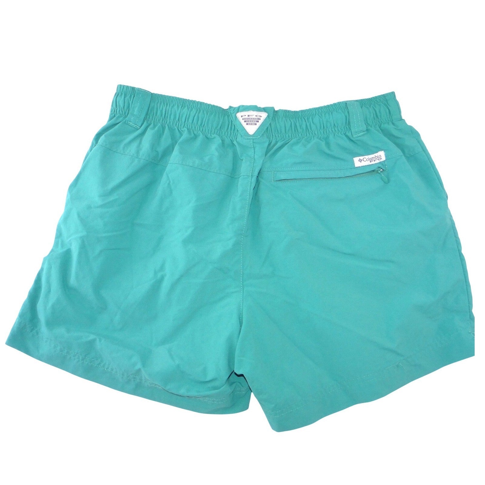 Columbia PFG Women Teal Green Fishing Shorts Size M 5 Inch Inseam 2414
