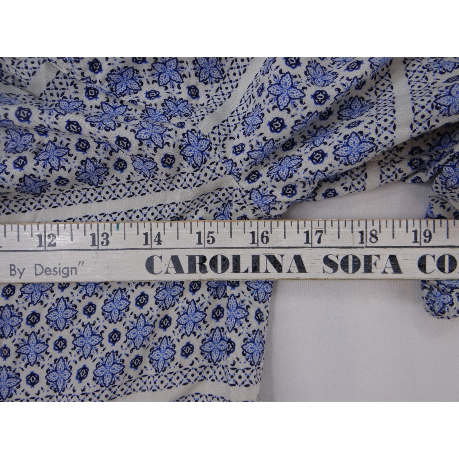 Old Navy Girls Size L 10 12 Blue White Paisley Floral Print Boho Blouse Top