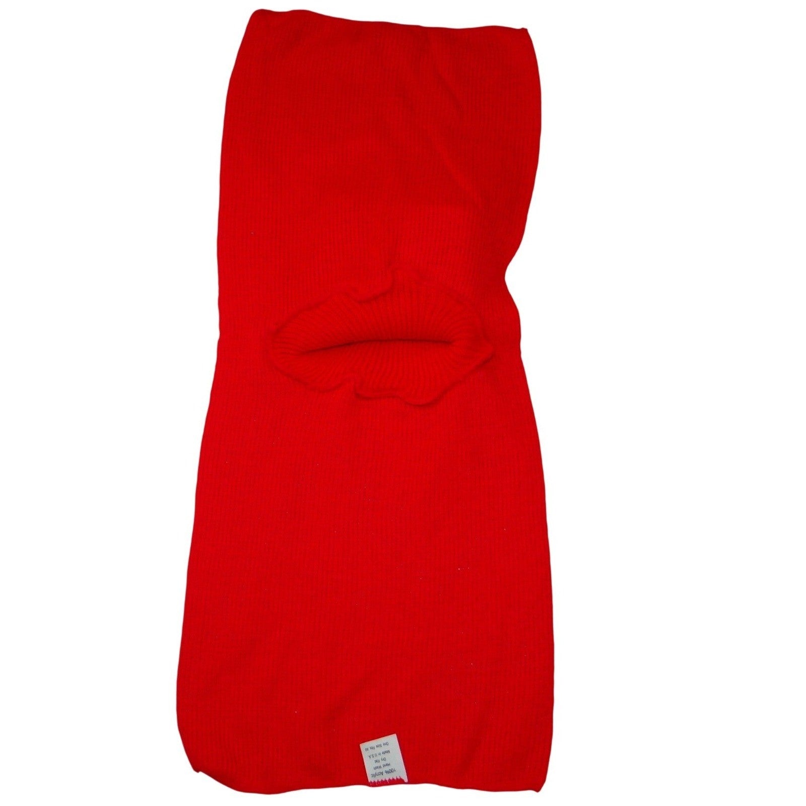 Red Knit Cowl Neck Tunic Top One Size Fits All