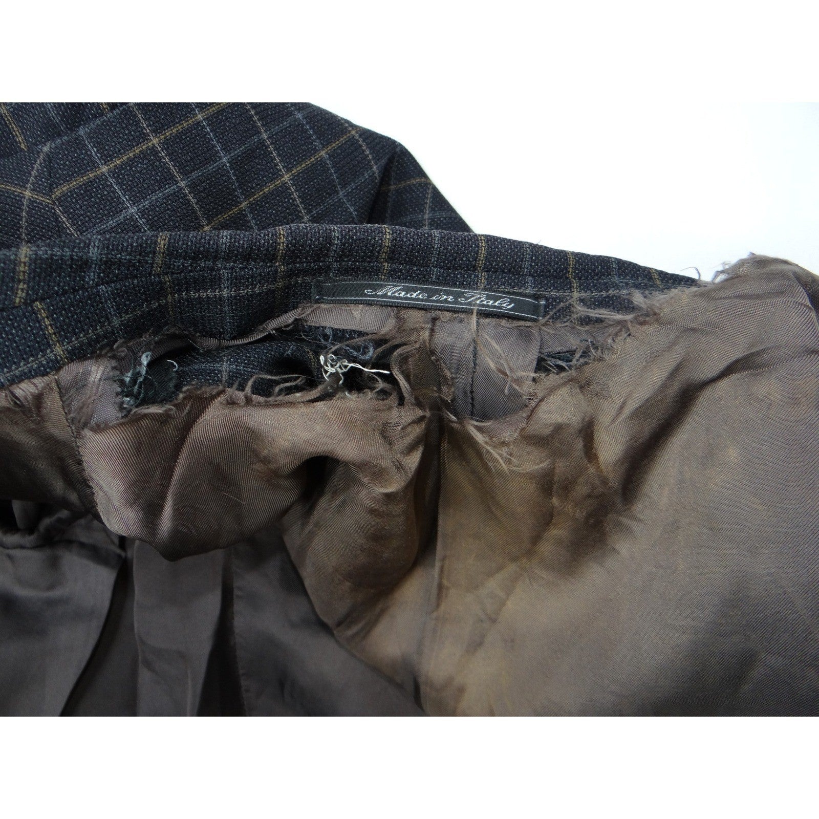 VTG Ermenegildo Zegna High Performance Blazer Men Dark Grey Plaid Wool Blend XL