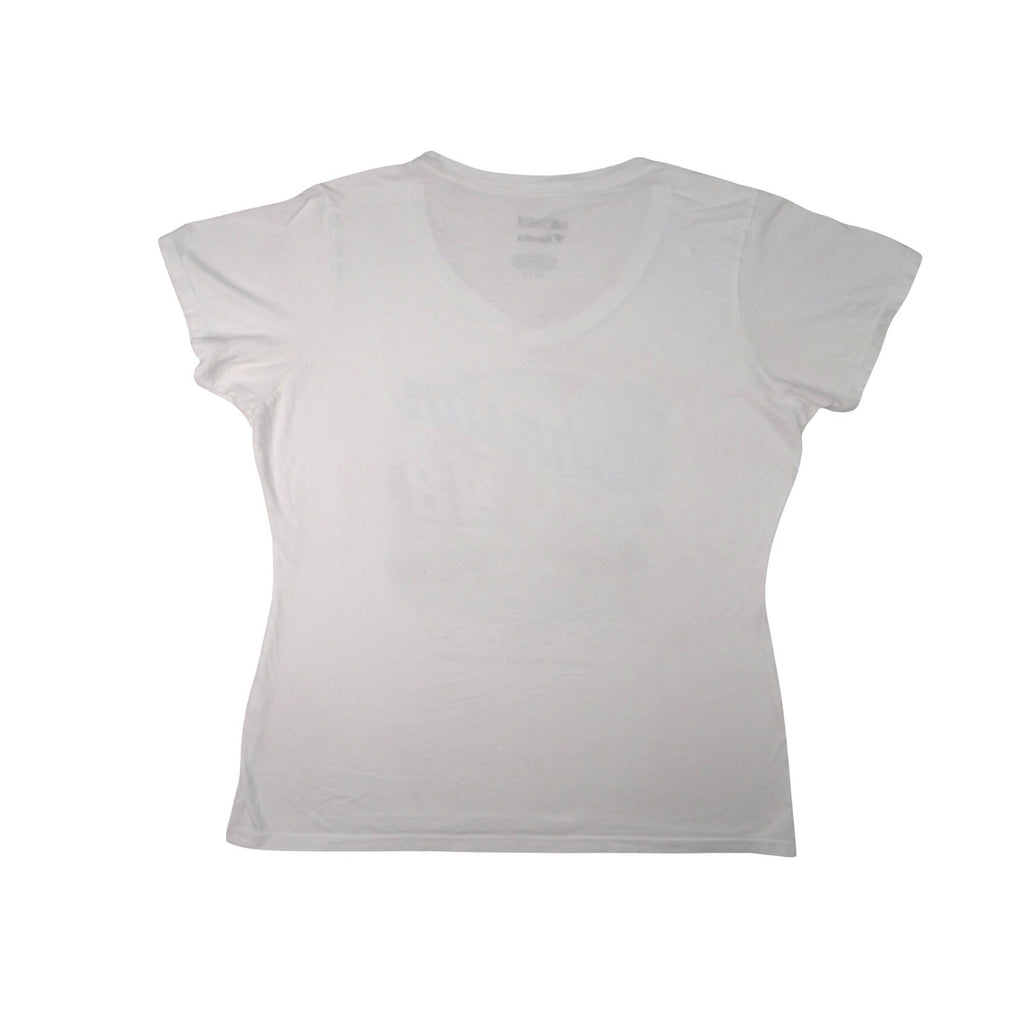 NASCAR Fanatics Johnson 48 Hendrick Motorsports White V Neck T Shirt Women's L