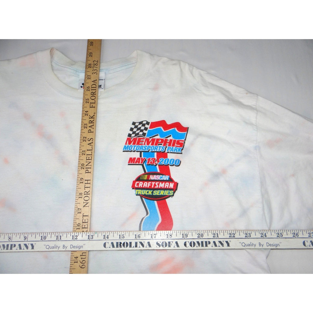 Rare VTG NASCAR Red White Blue Tie-Dye 2000 Craftsman Truck Series T-Shirt XL