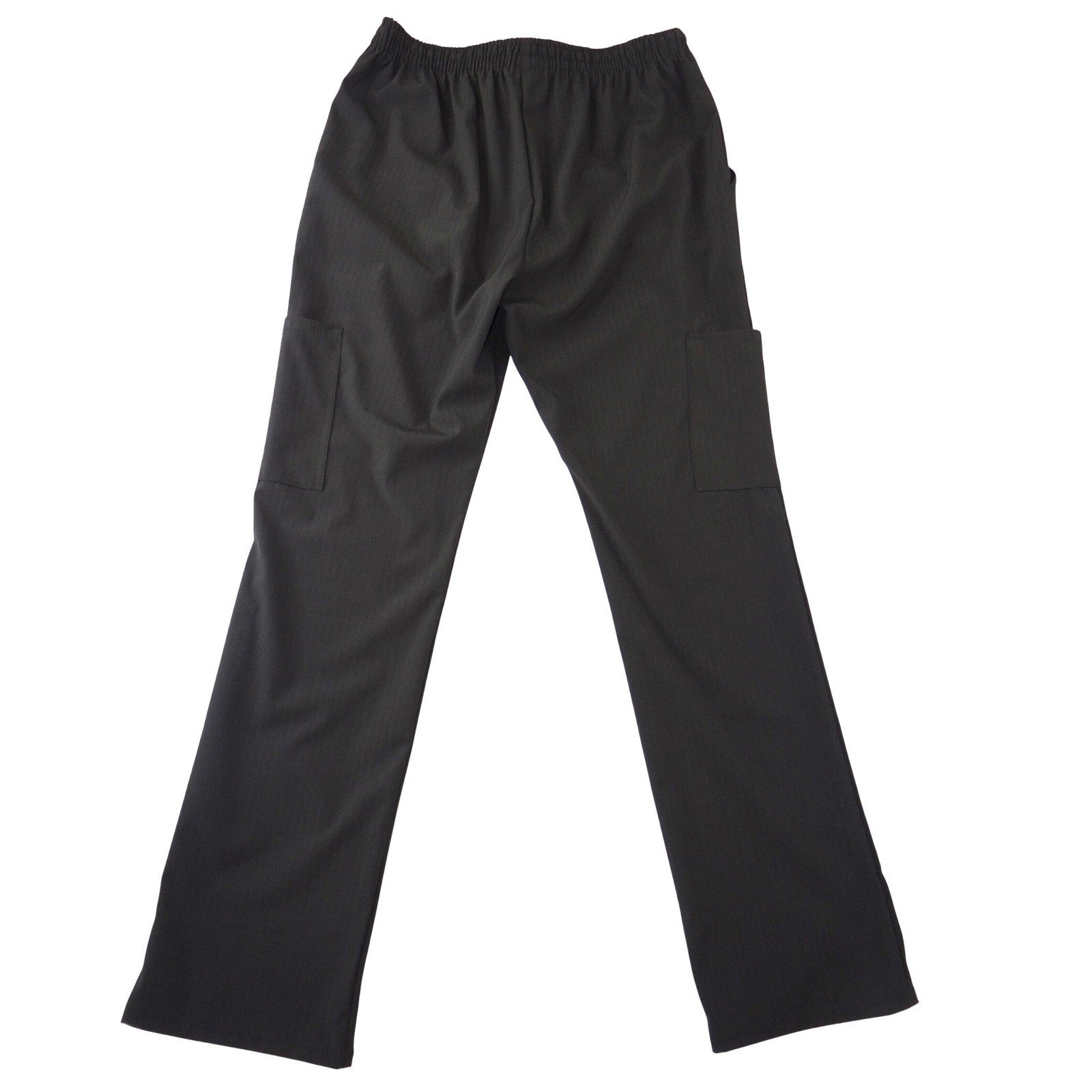 NWT-Unique Scrubs Black Cargo Scrub Pants Tapered Fit 4-Way Stretch Size L Women