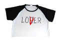 Unique Lover\Loser Graphic Crop Top - Black & White - Size XL