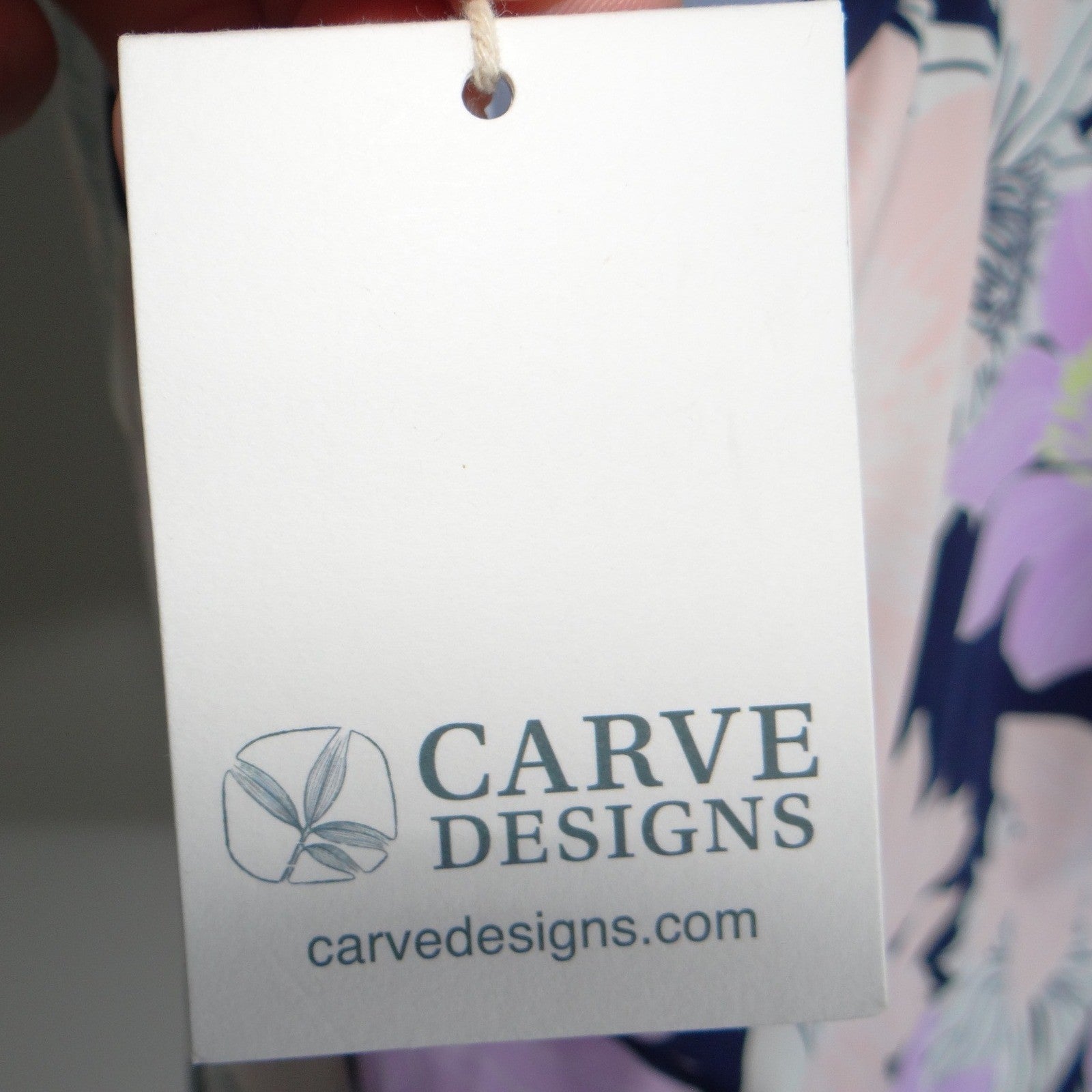 NWT-Carve Designs Stinson Tankini Top Bolinas Floral Navy Lavender Small