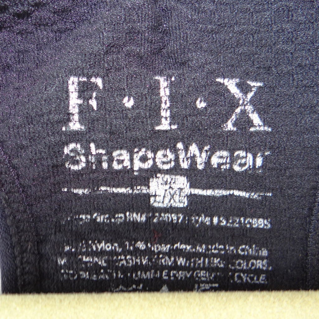 FIX Shapewear Womens Black Racerback Compression Bodysuit Size L XL