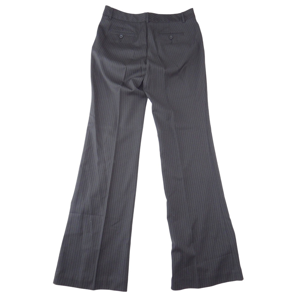 Worthington Modern Fit Pinstripe Wide Leg Work Dress Pants Black Grey Women Sz 6